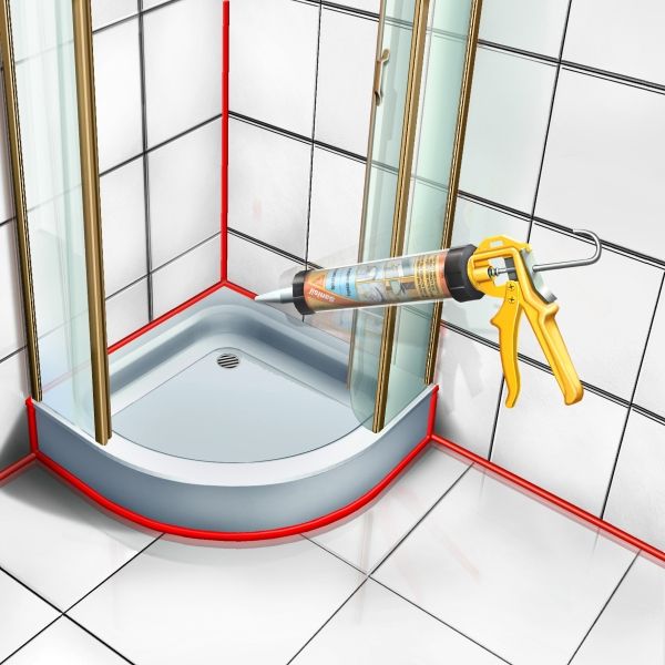 Как нанести швы силиконовым герметиком в ванной?